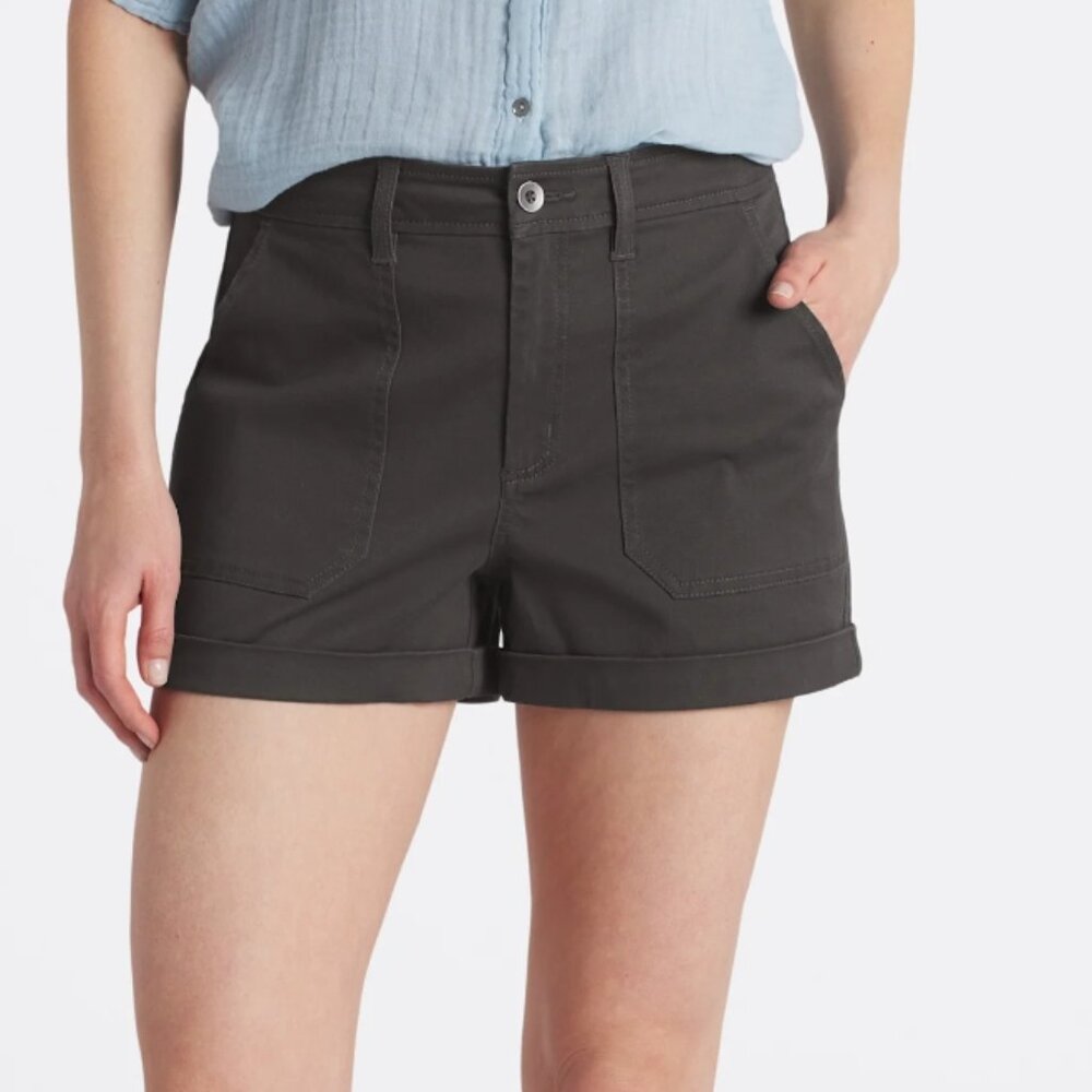 Market & Spruce High Rise Utility Shorts Size 8 Black/Gray